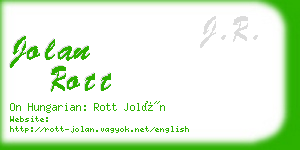 jolan rott business card
